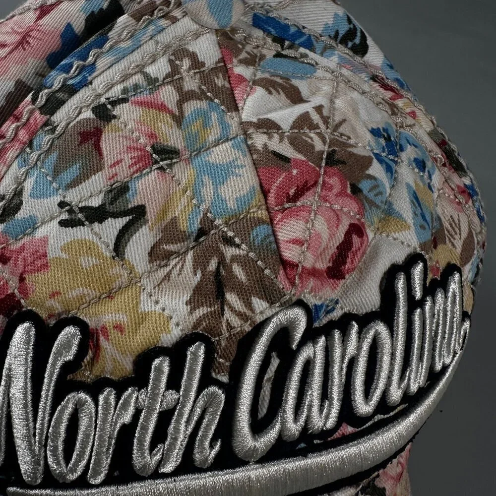 Robin Ruth North Carolina Cap Quilted Floral Adjustable Baseball Hat Sportswear